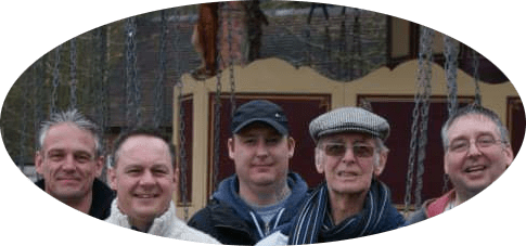 "his boys" - in order (left to right), Steven, Paul, Colin, Cornelius (Colin), Mark